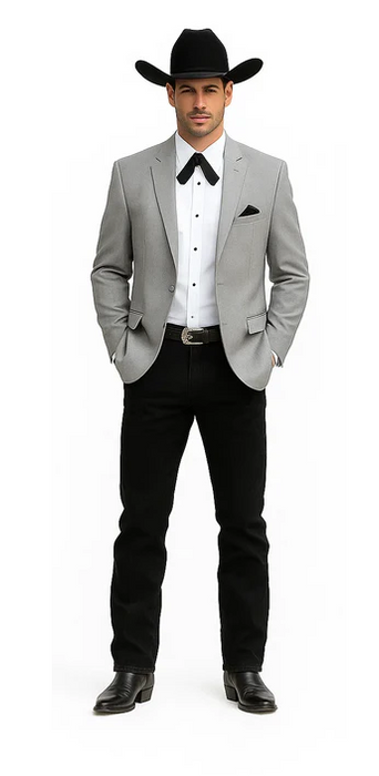 Western Suits For Wedding - Traje Para Hombre - Western Tuxedo - Cowboy Tuxedo Grey