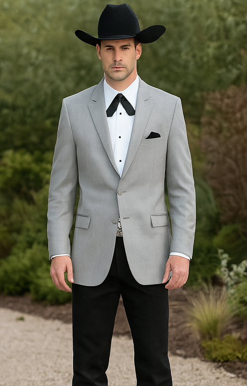 Western Suits For Wedding - Western Tuxedo - Cowboy Tuxedo Grey