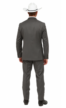 Western Suits For Wedding - Western Tuxedo - Grey - Traje Para Hombre