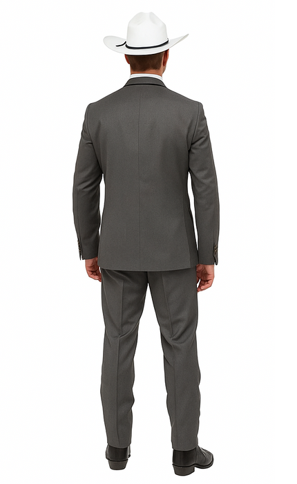 Western Suits For Wedding - Western Tuxedo - Grey - Traje Para Hombre