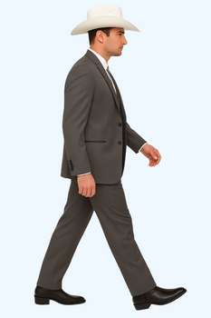 Western Suits For Wedding - Western Tuxedo - Grey - Traje Para Hombre