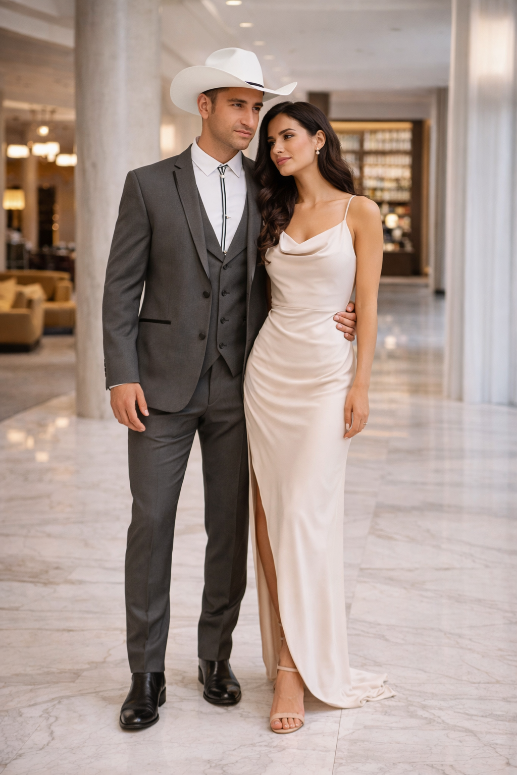 Western Suits For Wedding - Western Tuxedo - Grey - Traje Para Hombre