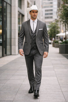 Western Suits For Wedding - Western Tuxedo - Grey - Traje Para Hombre
