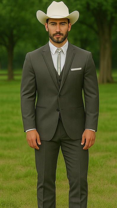 Western Suits For Wedding - Western Tuxedo - Grey
