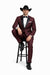 Western Suits - Trajes Para Hombres  - Cowboy Formal Attire - Trajes De Novio - Burgundy
