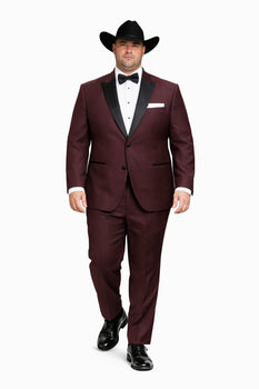 Western Suits - Trajes Para Hombres  - Cowboy Formal Attire - Trajes De Novio - Burgundy