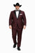 Western Suits - Trajes Para Hombres  - Cowboy Formal Attire - Trajes De Novio - Burgundy