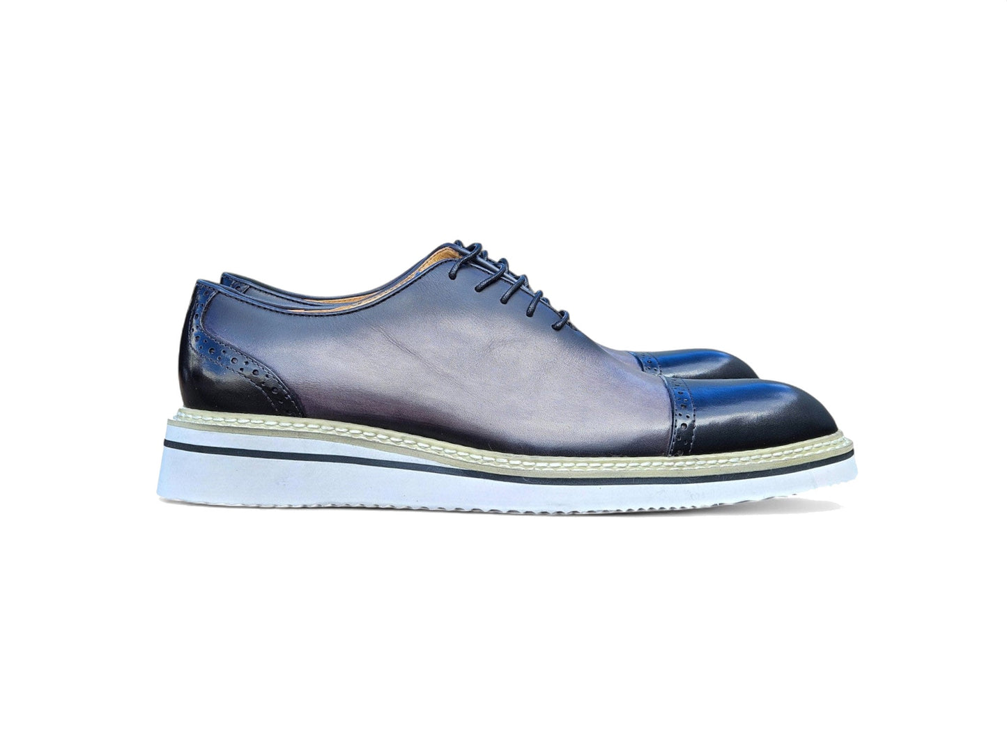 Carrucci Two Tone Cap toe Calfskin Oxford