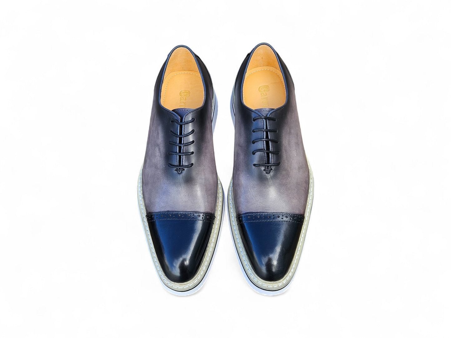 Carrucci Two Tone Cap toe Calfskin Oxford