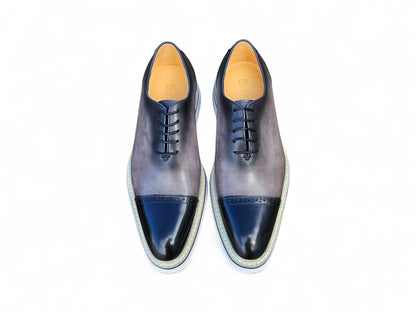 Carrucci Two Tone Cap toe Calfskin Oxford