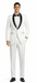 White And Black Lapel Tuxedo Suit Jacket & Pants Blazer Dinner Jacket Looking