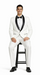 White And Black Lapel Tuxedo Suit Jacket & Pants Blazer Dinner Jacket Looking