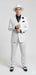 White and Black Pinstripe Vested Suit + Matching White Hat + Shirt And Tie - Gangster Suit