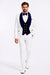 Wedding Tuxedo - Groom Suit - White and Royal Blue Prom Suit