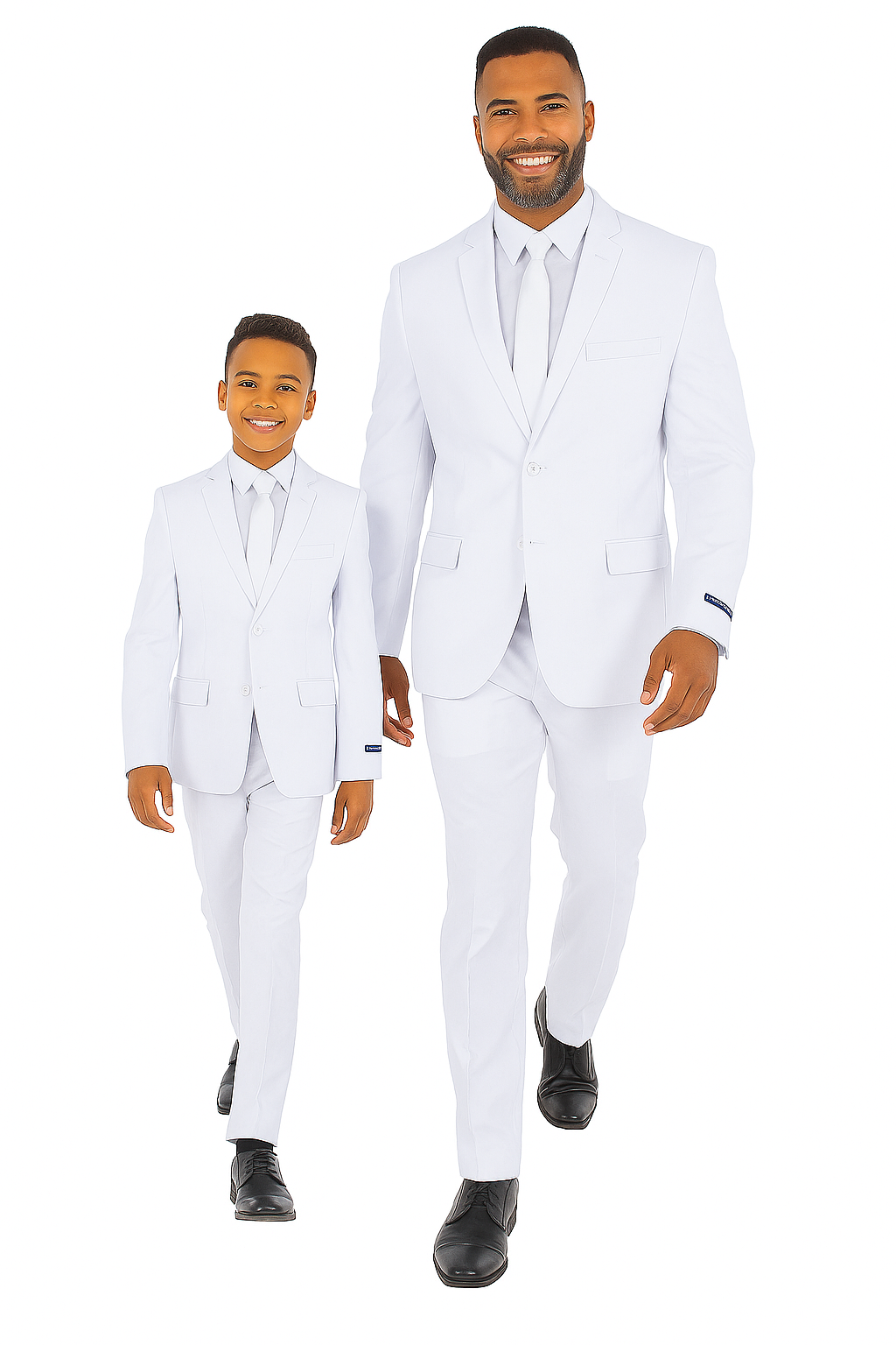 Father and Son Suits - White Boys Suit Perry Ellis Vested Boy's Wedding Suit in White - Image 2