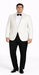 White Dinner Jacket Sport Coat Blazer Single Buttons