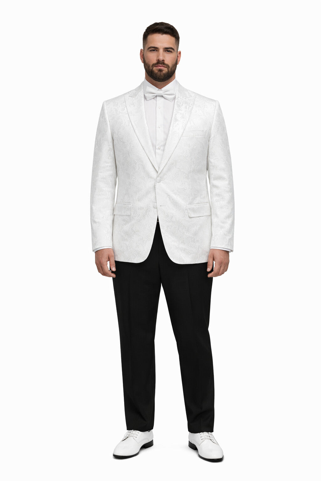 White Unique Men's Floral  Fancy