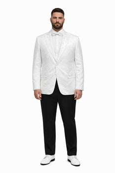 White Unique Men's Floral  Fancy