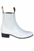 White Los Altos Boots Men's Charro Botin Short Ankle Deer Leather Boots