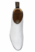 White Los Altos Boots Men's Charro Botin Short Ankle Deer Leather Boots