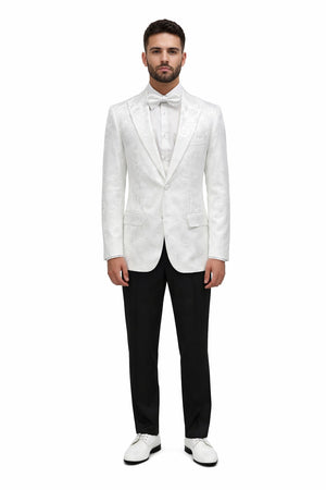 White Unique Men's Floral  Fancy