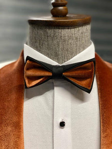 Luxury White Wedding Tuxedo with Orange Velvet Shawl Collar