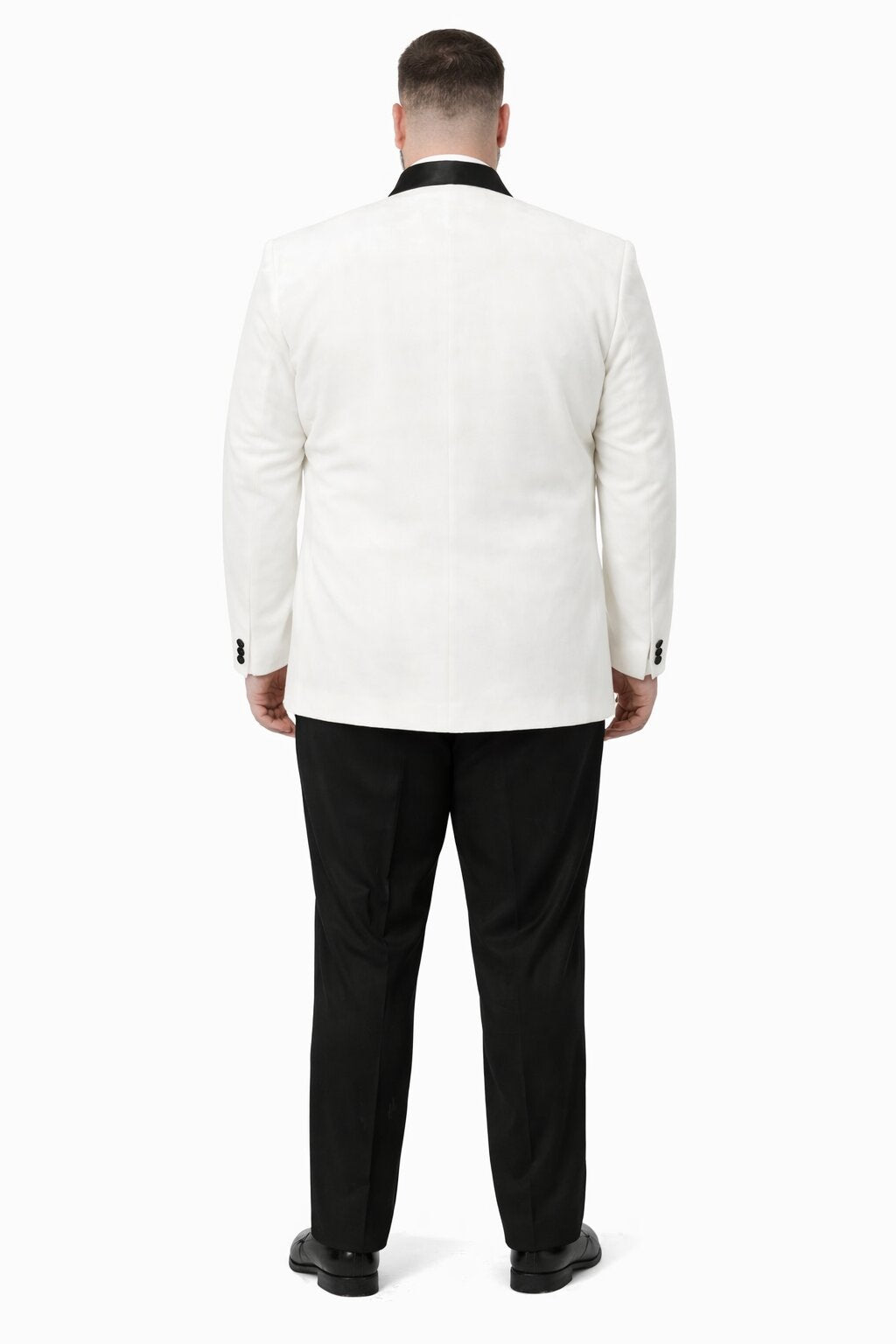 Mens Big and Tall Blazer - White Plus Size Tuxedo Jacket - Image 2