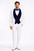 Wedding Tuxedo - Groom Suit - White and Royal Blue Prom Suit