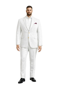 White on White Seersucker Suit - Shadow Pinstripe