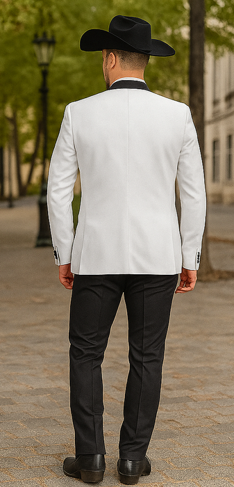 White Two toned Kids Sizes 2 Button Party Cheap Priced Business Suit Perfect For boys wedding outfits Clearance Sale & Tuxedo & Dinner Jacket Blazer W/ Black + Free Pant