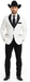White Two toned Kids Sizes 2 Button Party Cheap Priced Business Suit Perfect For boys wedding outfits Clearance Sale & Tuxedo & Dinner Jacket Blazer W/ Black + Free Pant