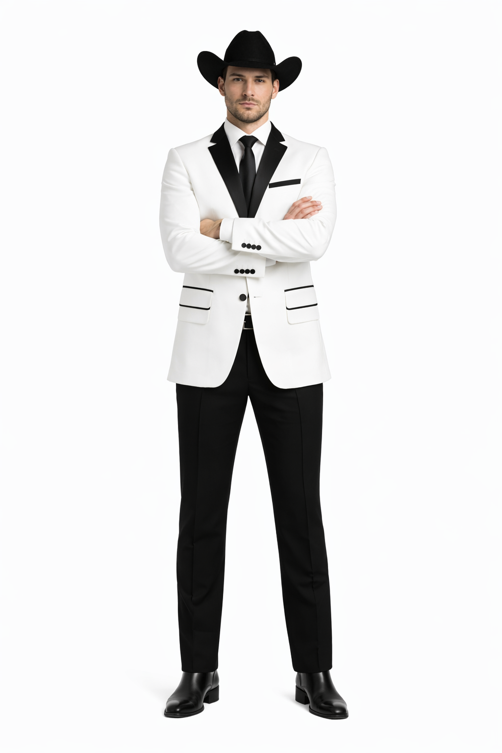 White Two toned Kids Sizes 2 Button Party Cheap Priced Business Suit Perfect For boys wedding outfits Clearance Sale & Tuxedo & Dinner Jacket Blazer W/ Black + Free Pant