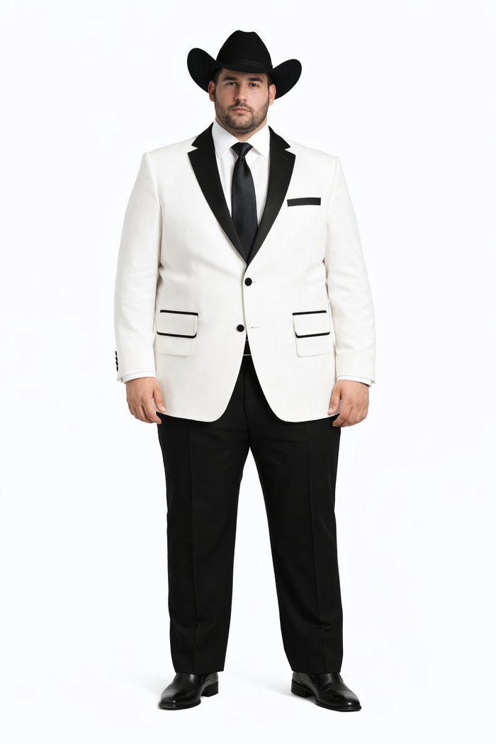 White Two toned Kids Sizes 2 Button Party Cheap Priced Business Suit Perfect For boys wedding outfits Clearance Sale & Tuxedo & Dinner Jacket Blazer W/ Black + Free Pant