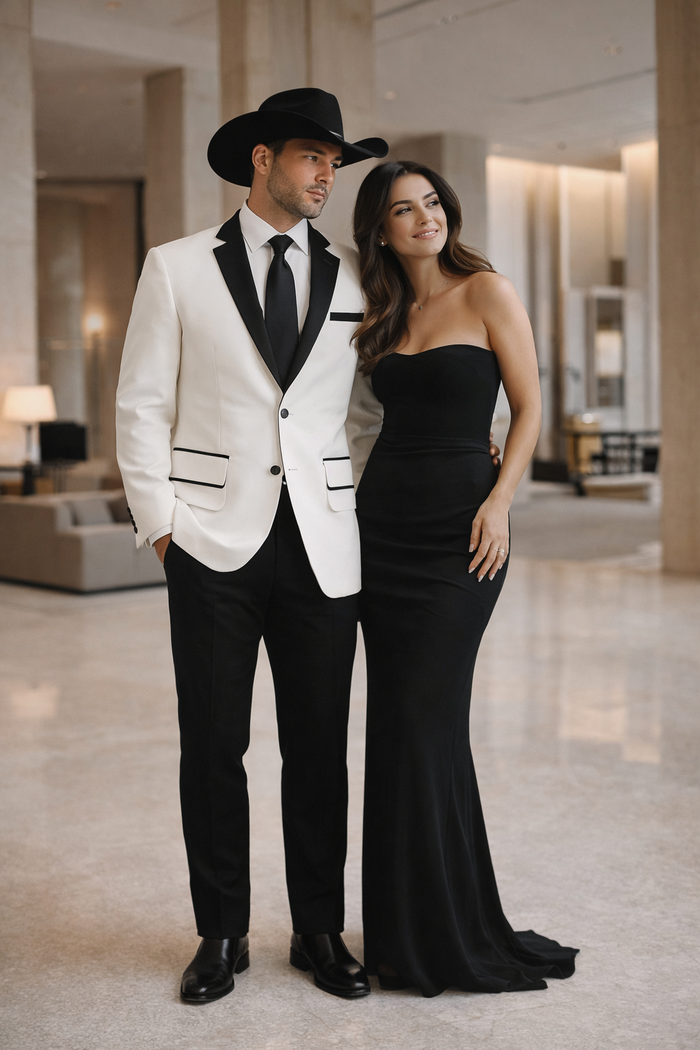 White Two toned Kids Sizes 2 Button Party Cheap Priced Business Suit Perfect For boys wedding outfits Clearance Sale & Tuxedo & Dinner Jacket Blazer W/ Black + Free Pant