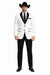 White Two toned Kids Sizes 2 Button Party Cheap Priced Business Suit Perfect For boys wedding outfits Clearance Sale & Tuxedo & Dinner Jacket Blazer W/ Black + Free Pant