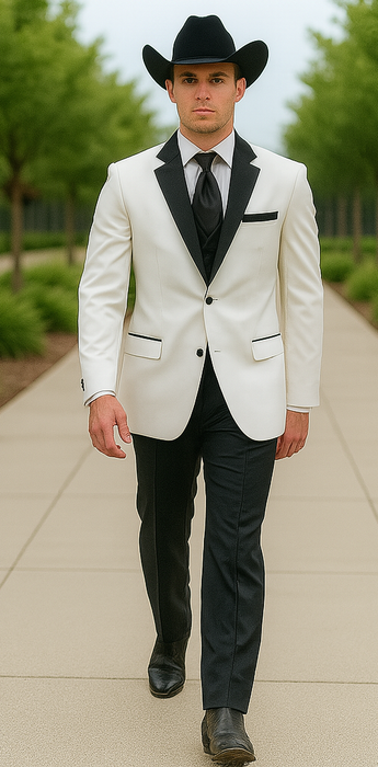 White Two toned Kids Sizes 2 Buttons Party Cheap Priced Business Suits Perfect For boys wedding outfits Clearance Sale & Tuxedo & Dinner Jacket Blazer W/ Black + Free Pant