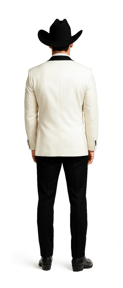 White Two toned Kids Sizes 2 Buttons Party Cheap Priced Business Suits Perfect For boys wedding outfits Clearance Sale & Tuxedo & Dinner Jacket Blazer W/ Black + Free Pant