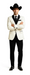 White Two toned Kids Sizes 2 Buttons Party Cheap Priced Business Suits Perfect For boys wedding outfits Clearance Sale & Tuxedo & Dinner Jacket Blazer W/ Black + Free Pant