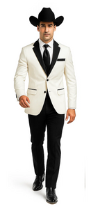 White Two toned Kids Sizes 2 Buttons Party Cheap Priced Business Suits Perfect For boys wedding outfits Clearance Sale & Tuxedo & Dinner Jacket Blazer W/ Black + Free Pant