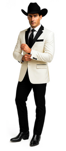 White Two toned Kids Sizes 2 Buttons Party Cheap Priced Business Suits Perfect For boys wedding outfits Clearance Sale & Tuxedo & Dinner Jacket Blazer W/ Black + Free Pant