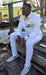 White Paisley Blazer - White Dinner Jacket - White Floral Sport Coat
