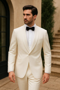 $500 Reg price Gorgio  White or Ivory Jacket with Shawl Lapel 1 button on sale online deal Fashion Tuxedo For Men