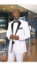 White A 1/2 Black Fashion Tuxedo For Men