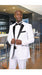 White A 1/2 Black Fashion Tuxedo For Men