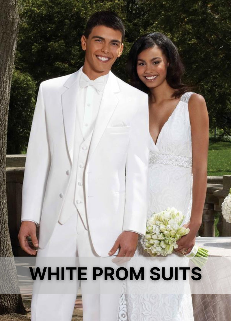 ALL WHITE PROM SUITS