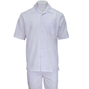 White Seersucker Relaxed Fit 2pc