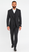 Wide leg Suits - Classic Fit Suits - Athletic Fit Suits 1 Button Vested Suits - Wool Charcoal Suits