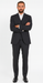 Wide leg Suits - Classic Fit Suits - Athletic Fit Suits 1 Button Vested Suits - Wool Charcoal Suits
