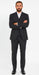 Wide leg Suits - Classic Fit Suits - Athletic Fit Suits 1 Button Vested Suits - Wool Charcoal Suits