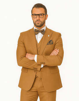 Wide leg Suits - Classic Fit Suits - Athletic Fit Suits 1 Button Vested Suits - Wool Sapphire Suits